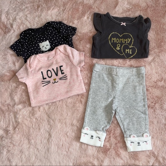 Lot of 0-3 month Carters baby girl clothes - Picture 4 of 6
